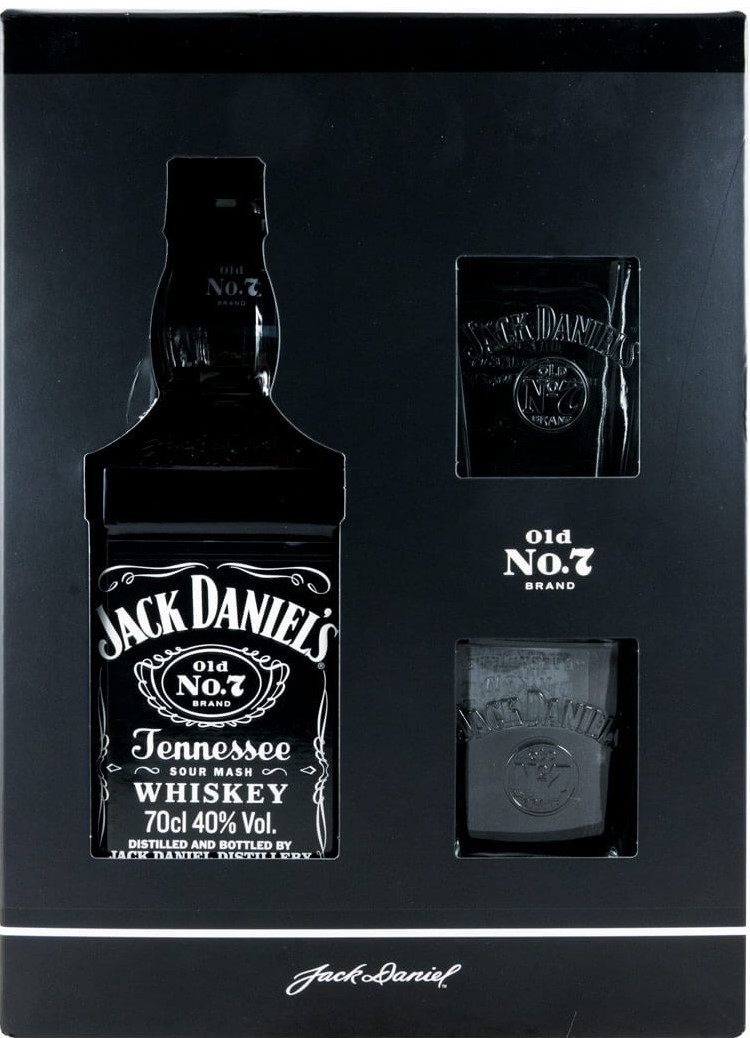 handtekening blozen vers Jack Daniel's + 2 glazen 40% Slijterij Berendsen